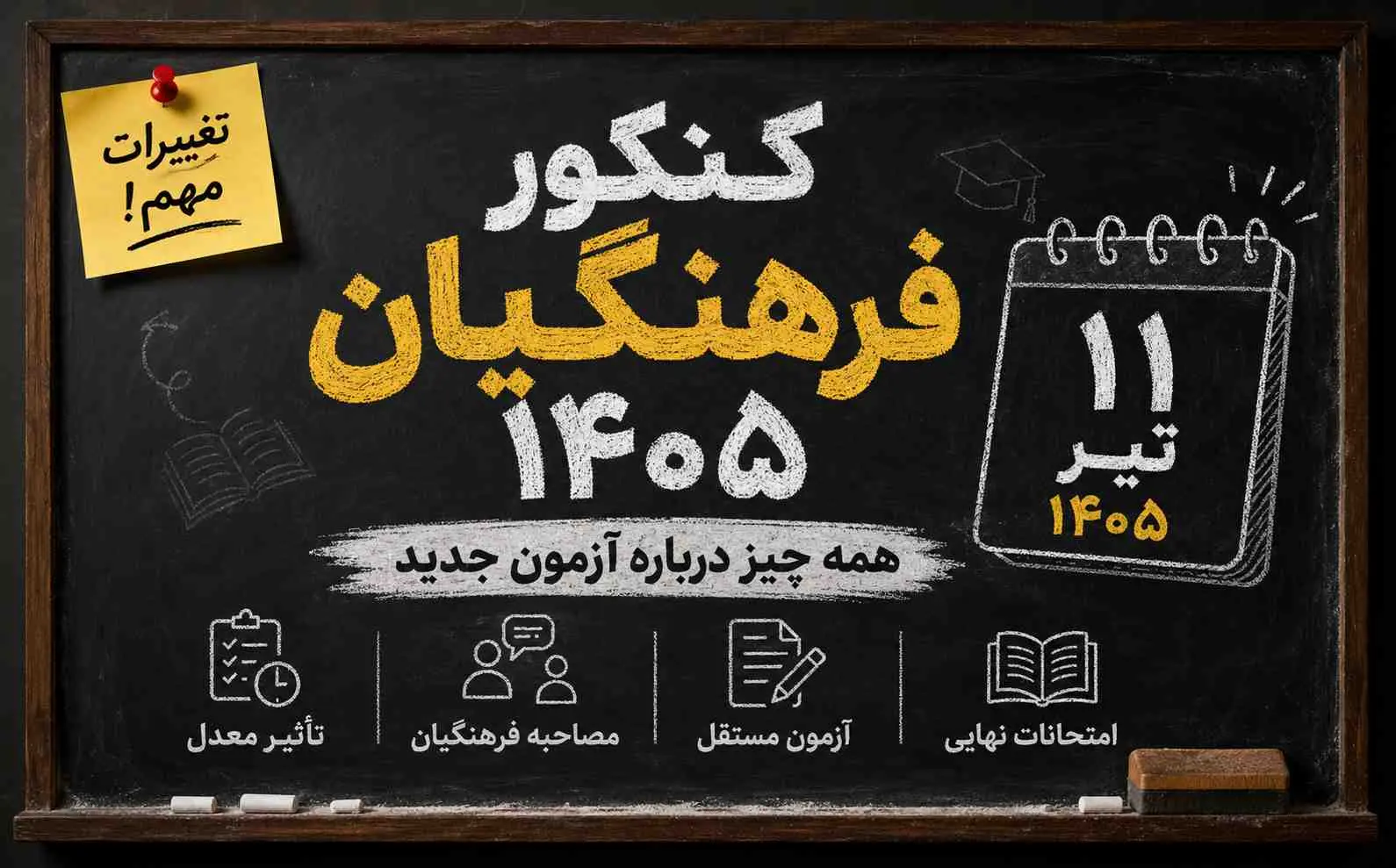 کنکور فرهنگیان 1405 | زمان آزمون 11 تیر، تاثیر معدل یازدهم و آخرین تغییرات مهم