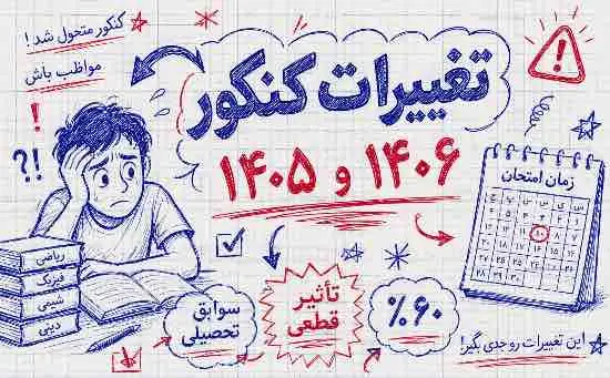 تغییرات کنکور 1405 و 1406 | جزئیات جدید تأثیر سوابق تحصیلی و حذف تدریجی کنکور