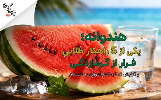 هندوانه؛ یکی از 5 راهکار طلایی فرار از گرمازدگی و افزایش تمرکز دانش‌آموزان در تابستان
