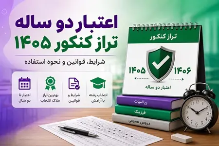 اعتبار دو ساله تراز کنکور 1405 | شرایط، قوانین و نحوه استفاده