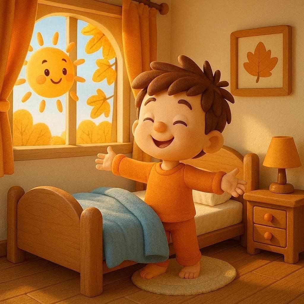 کودک با حال خوب از خواب بیدار شد